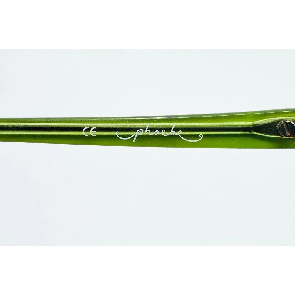 Phoebe Eyeglasses Frames Womens Black Green Floral Semi Rimless P272 53-16-135